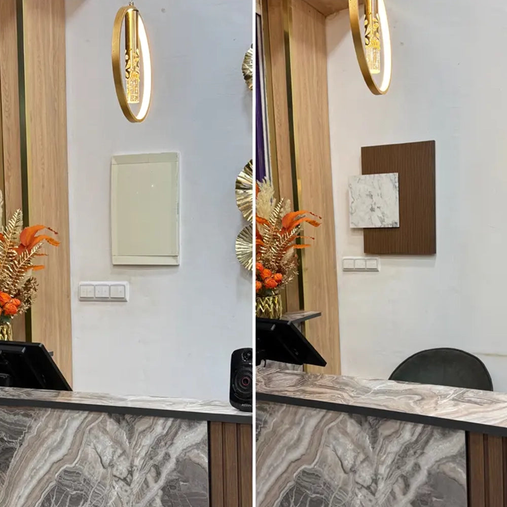 Cache Tableau Électrique Moderne – Effet Marbre